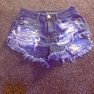 A&E high-waist Jean shorts